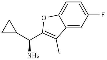 (S)-cyclopropyl(5-fluoro-3-methyl-1-benzofuran-2-yl)methanamine Struktur