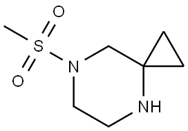 7-(甲磺酰基)-4,7-二氮杂螺[2.5]辛烷,2887498-96-4,结构式