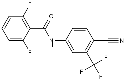 Benzamide, N-[4-cyano-3-(trifluoromethyl)phenyl]-2,6-difluoro- 结构式