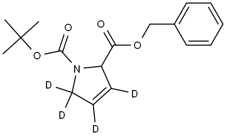 2-benzyl 1-(tert-butyl) 2,5-dihydro-1H-pyrrole-1,2-dicarboxylate-3,4,5,5-d4 结构式