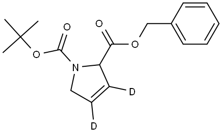 2-benzyl 1-(tert-butyl) 2,5-dihydro-1H-pyrrole-1,2-dicarboxylate-3,4-d2,2891444-17-8,结构式