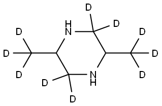 2,5-bis(methyl-d3)piperazine-3,3,6,6-d4 化学構造式