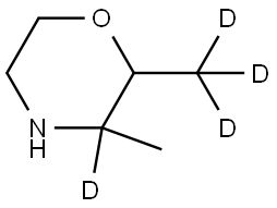 3-methyl-2-(methyl-d3)morpholine-3-d 化学構造式