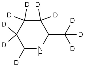 2-(methyl-d3)piperidine-3,3,4,4,5,5,6-d7 结构式