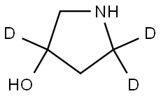 pyrrolidin-3,5,5-d3-3-ol 结构式