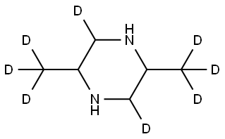 2,5-bis(methyl-d3)piperazine-3,6-d2 Struktur