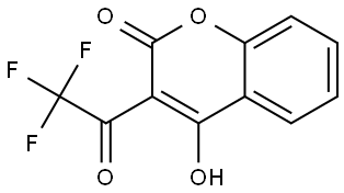 2H-1-Benzopyran-2-one, 4-hydroxy-3-(2,2,2-trifluoroacetyl)- Structure