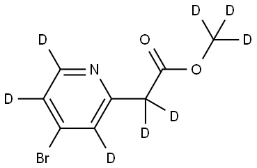 methyl-d3 2-(4-bromopyridin-2-yl-3,5,6-d3)acetate-d2 Structure