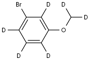 1-bromo-3-(methoxy-d2)benzene-2,4,5,6-d4 化学構造式