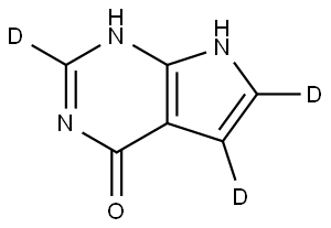 1,7-dihydro-4H-pyrrolo[2,3-d]pyrimidin-4-one-2,5,6-d3 Struktur