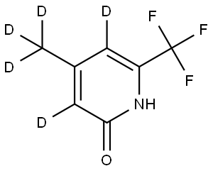 4-(methyl-d3)-6-(trifluoromethyl)pyridin-3,5-d2-2-ol Structure