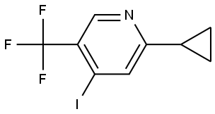 2-cyclopropyl-4-iodo-5-(trifluoromethyl)pyridine 化学構造式