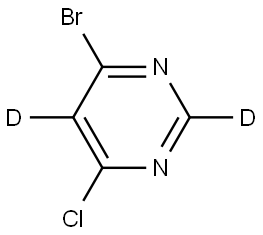 4-bromo-6-chloropyrimidine-2,5-d2 结构式