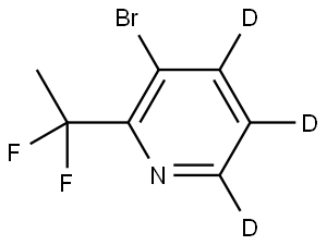 3-bromo-2-(1,1-difluoroethyl)pyridine-4,5,6-d3,2891517-33-0,结构式