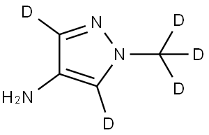 1-(methyl-d3)-1H-pyrazol-3,5-d2-4-amine,2891517-36-3,结构式