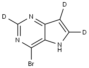 4-bromo-5H-pyrrolo[3,2-d]pyrimidine-2,6,7-d3 Struktur