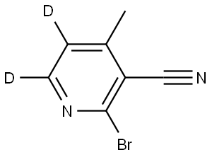 2-bromo-4-methylnicotinonitrile-5,6-d2 化学構造式