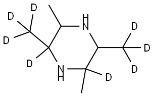 2,5-dimethyl-3,6-bis(methyl-d3)piperazine-2,6-d2 Structure