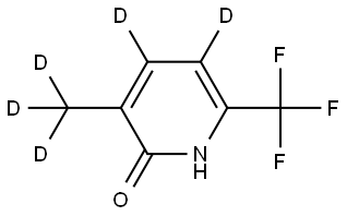 3-(methyl-d3)-6-(trifluoromethyl)pyridin-2(1H)-one-4,5-d2 结构式