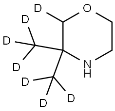 3,3-bis(methyl-d3)morpholine-2-d 结构式