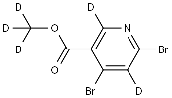 methyl-d3 4,6-dibromonicotinate-2,5-d2 Structure