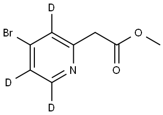 methyl 2-(4-bromopyridin-2-yl-3,5,6-d3)acetate 化学構造式