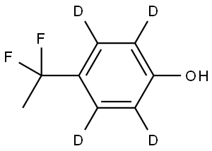 4-(1,1-difluoroethyl)phen-2,3,5,6-d4-ol,2891518-45-7,结构式