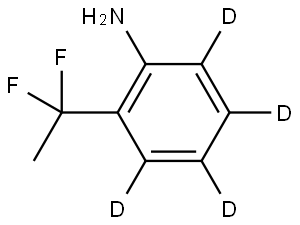 2-(1,1-difluoroethyl)benzen-3,4,5,6-d4-amine 结构式