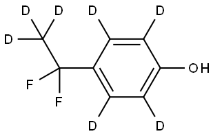 4-(1,1-difluoroethyl-2,2,2-d3)phen-2,3,5,6-d4-ol Structure