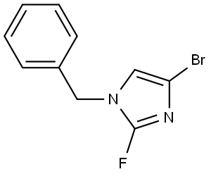 1-benzyl-4-bromo-2-fluoro-1H-imidazole 化学構造式