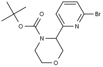 tert-butyl 3-(6-bromopyridin-2-yl)morpholine-4-carboxylate Structure