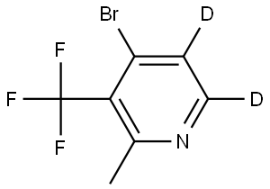 4-bromo-2-methyl-3-(trifluoromethyl)pyridine-5,6-d2 Structure