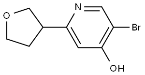 5-bromo-2-(tetrahydrofuran-3-yl)pyridin-4-ol Struktur