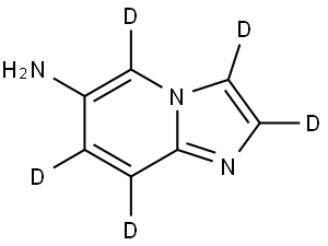 imidazo[1,2-a]pyridin-d5-6-amine 化学構造式