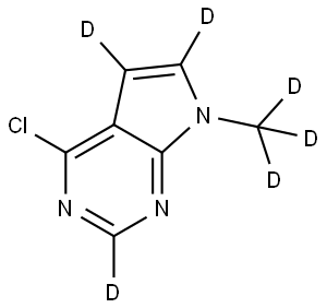 4-chloro-7-(methyl-d3)-7H-pyrrolo[2,3-d]pyrimidine-2,5,6-d3 Structure