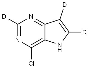 4-chloro-5H-pyrrolo[3,2-d]pyrimidine-2,6,7-d3 Structure