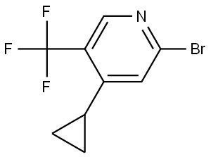 2-bromo-4-cyclopropyl-5-(trifluoromethyl)pyridine 结构式