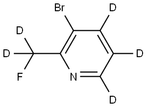 3-bromo-2-(fluoromethyl-d2)pyridine-4,5,6-d3,2891521-02-9,结构式