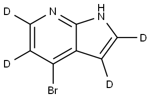 4-bromo-1H-pyrrolo[2,3-b]pyridine-2,3,5,6-d4 化学構造式