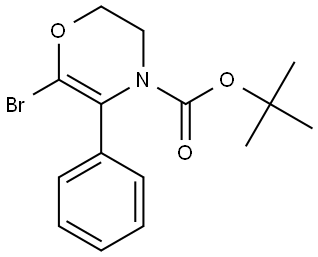 tert-butyl 6-bromo-5-phenyl-2,3-dihydro-4H-1,4-oxazine-4-carboxylate 结构式