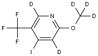 4-iodo-2-(methoxy-d3)-5-(trifluoromethyl)pyridine-3,6-d2,2891521-31-4,结构式