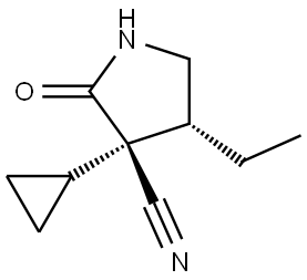 2891580-94-0 (3S,4R)-3-cyclopropyl-4-ethyl-2-oxo-pyrrolidine-3-carbonitrile