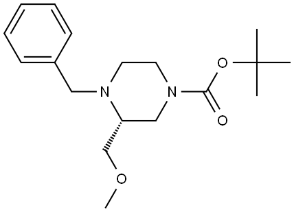 tert-butyl (R)-4-benzyl-3-(methoxymethyl)piperazine-1-carboxylate Structure