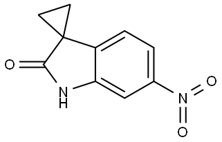 6'-nitrospiro[cyclopropane-1,3'-indoline]-2'-one 结构式