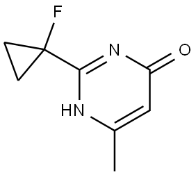 2-(1-fluorocyclopropyl)-4-methyl-1H-pyrimidin-6-one Struktur