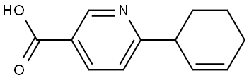 6-(cyclohex-2-en-1-yl)nicotinic acid Struktur
