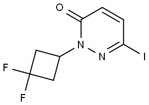 2-(3,3-difluorocyclobutyl)-6-iodopyridazin-3(2H)-one 化学構造式