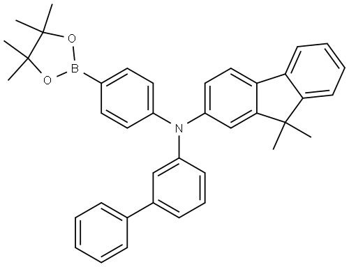 9H-Fluoren-2-amine, N-[1,1′-biphenyl]-3-yl-9,9-dimethyl-N-[4-(4,4,5,5-tetramethyl-1,3,2-dioxaborolan-2-yl)phenyl]- Structure