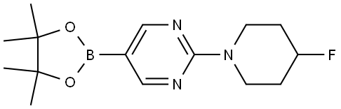 2-(4-Fluoro-1-piperidinyl)-5-(4,4,5,5-tetramethyl-1,3,2-dioxaborolan-2-yl)pyr... Structure