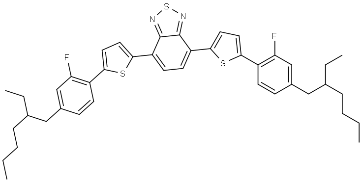 4,7-bis(5-(4-(2-ethylhexyl)-2-fluorophenyl)thiophen-2-yl)benzo[c][1,2,5]thiadiazole Struktur